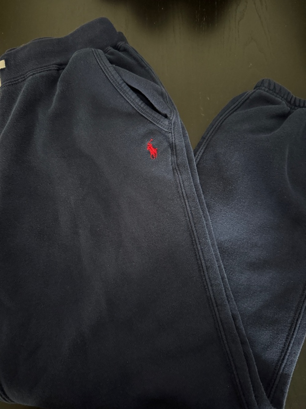 Polo Ralph Lauren Navy Sweatpants with Red Pony Embroidery